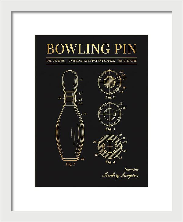 Bowling Pin Gold Patent Us3237945a