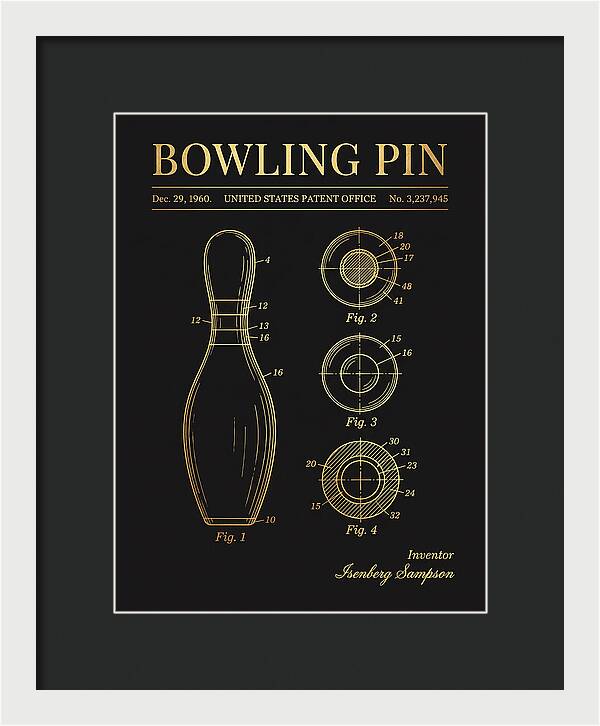 Bowling Pin Gold Patent Us3237945a