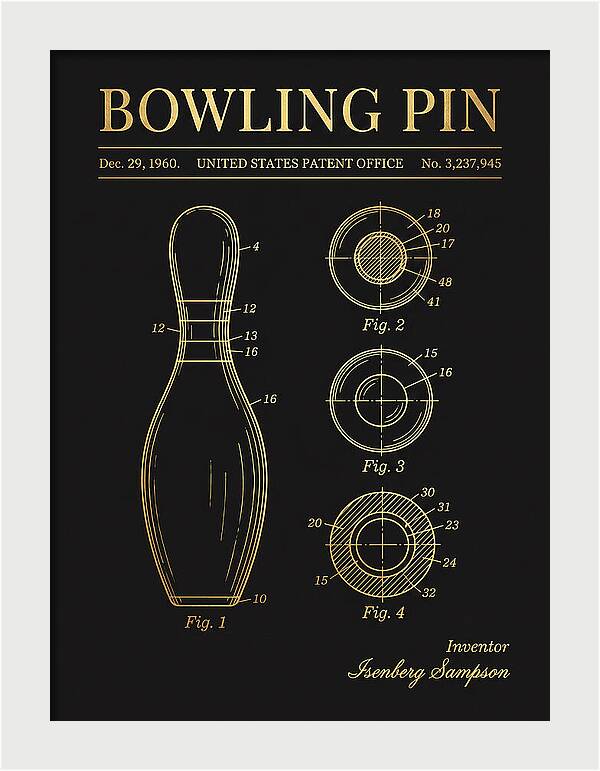 Bowling Pin Gold Patent Us3237945a