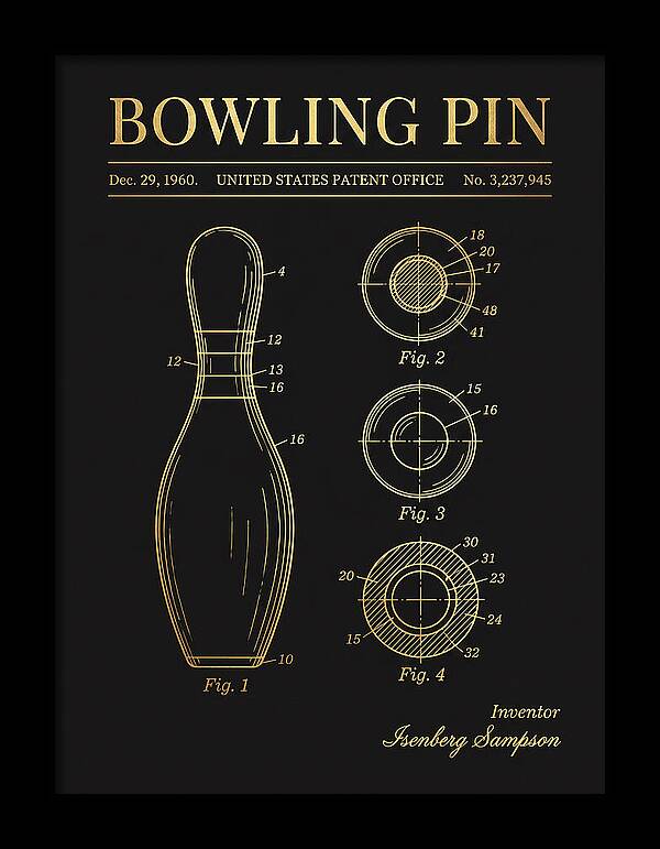 Bowling Pin Gold Patent Us3237945a