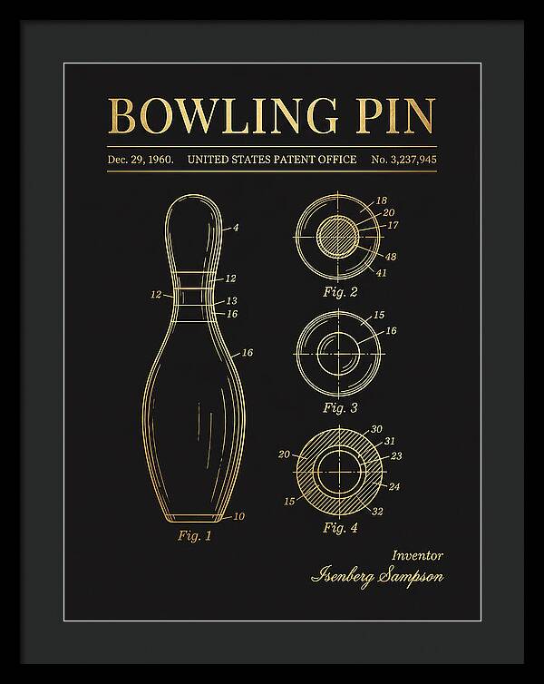 Bowling Pin Gold Patent Us3237945a