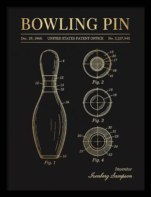 Bowling Pin Gold Patent Us3237945a
