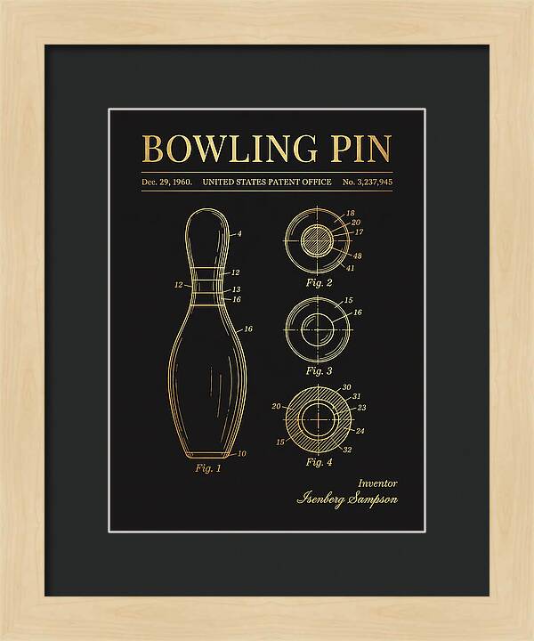 Bowling Pin Gold Patent Us3237945a