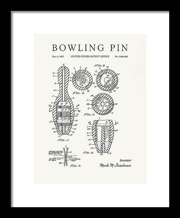 Bowling Pin Minimalist Patent Us3048400a