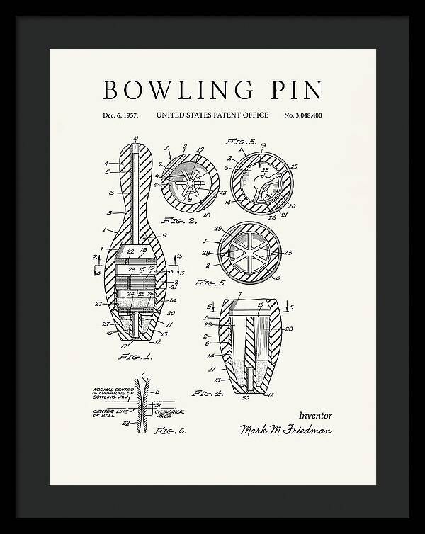 Bowling Pin Minimalist Patent Us3048400a