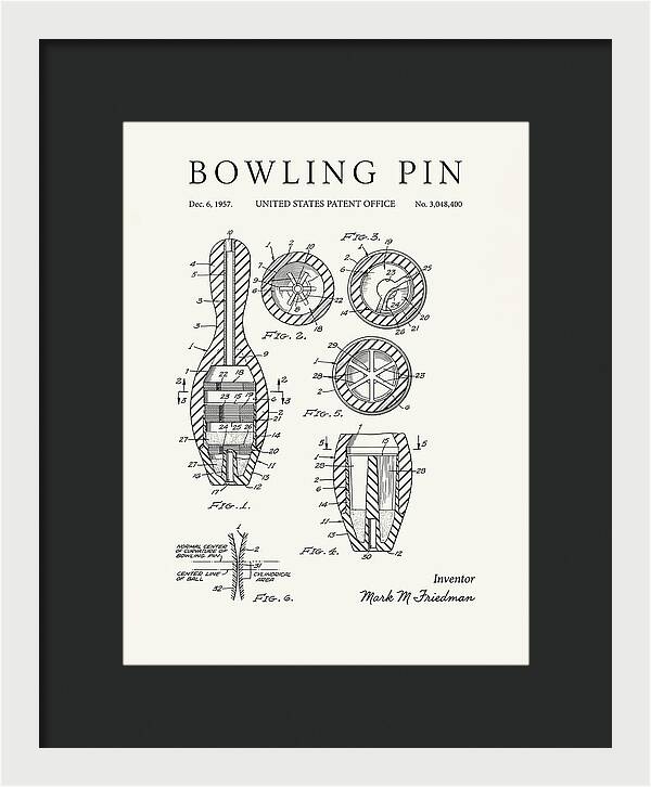 Bowling Pin Minimalist Patent Us3048400a