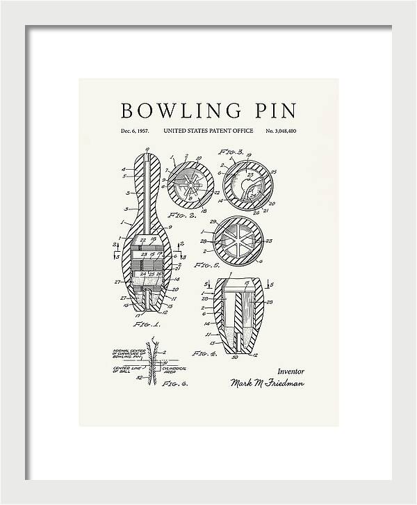 Bowling Pin Minimalist Patent Us3048400a