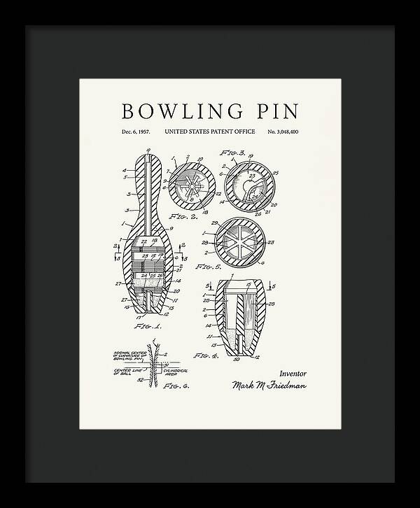 Bowling Pin Minimalist Patent Us3048400a