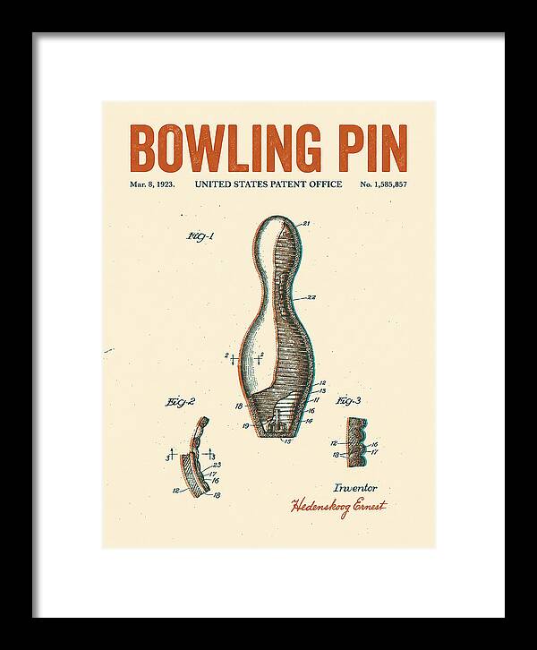 Bowling Pin Retro Patent Us1585857a