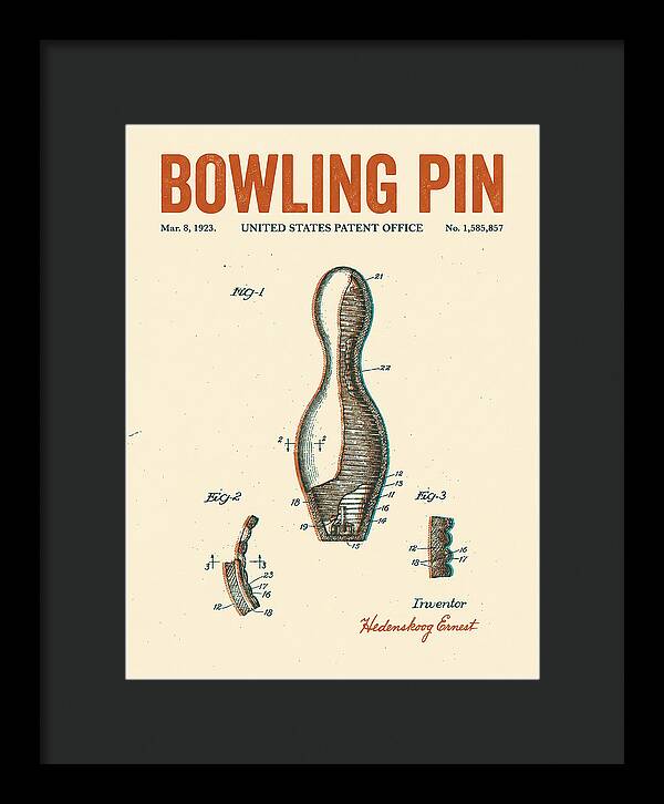 Bowling Pin Retro Patent Us1585857a