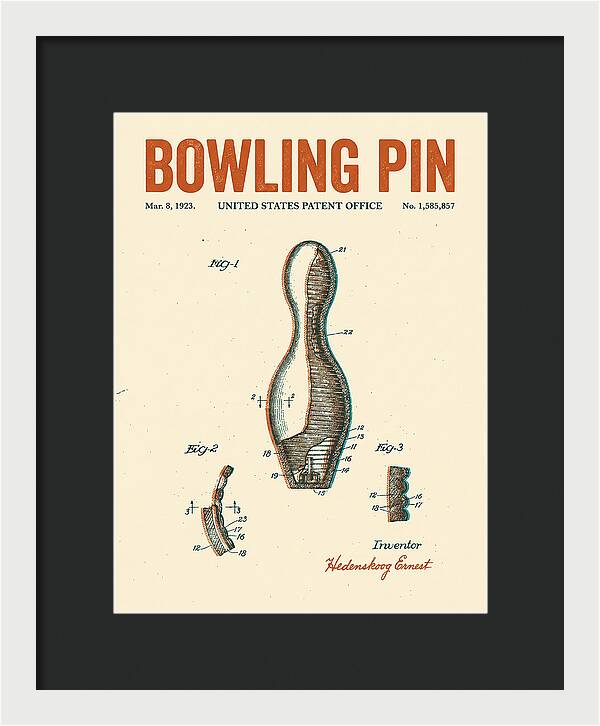 Bowling Pin Retro Patent Us1585857a