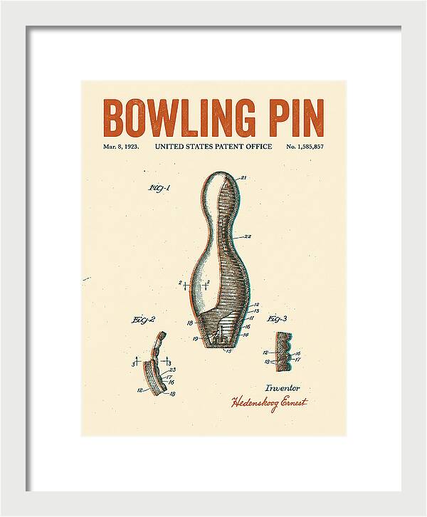 Bowling Pin Retro Patent Us1585857a