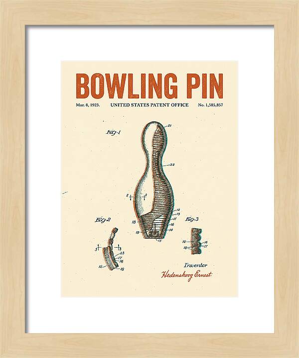 Bowling Pin Retro Patent Us1585857a