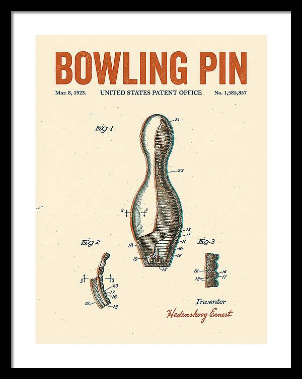 Bowling Pin Retro Patent Us1585857a