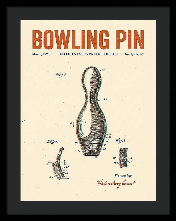 Bowling Pin Retro Patent Us1585857a