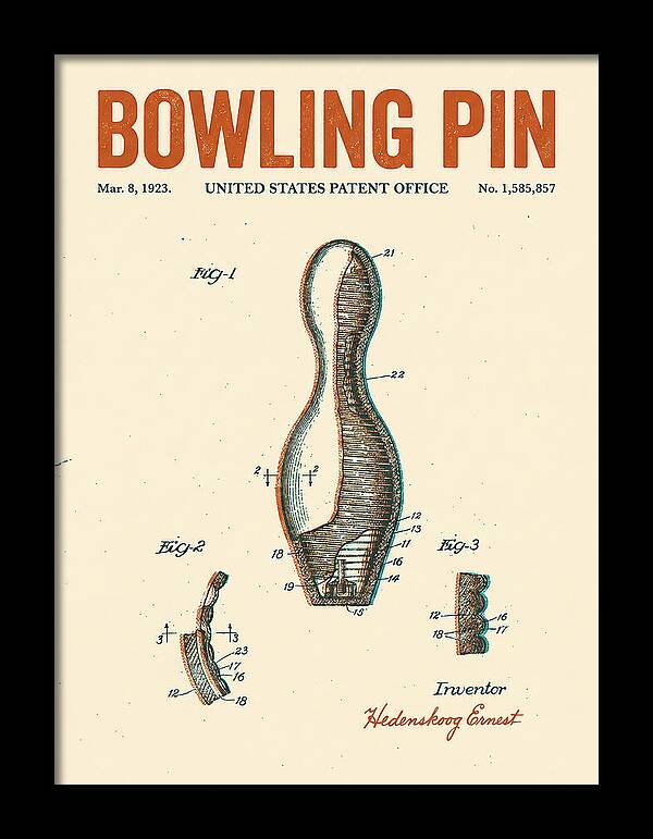 Bowling Pin Retro Patent Us1585857a