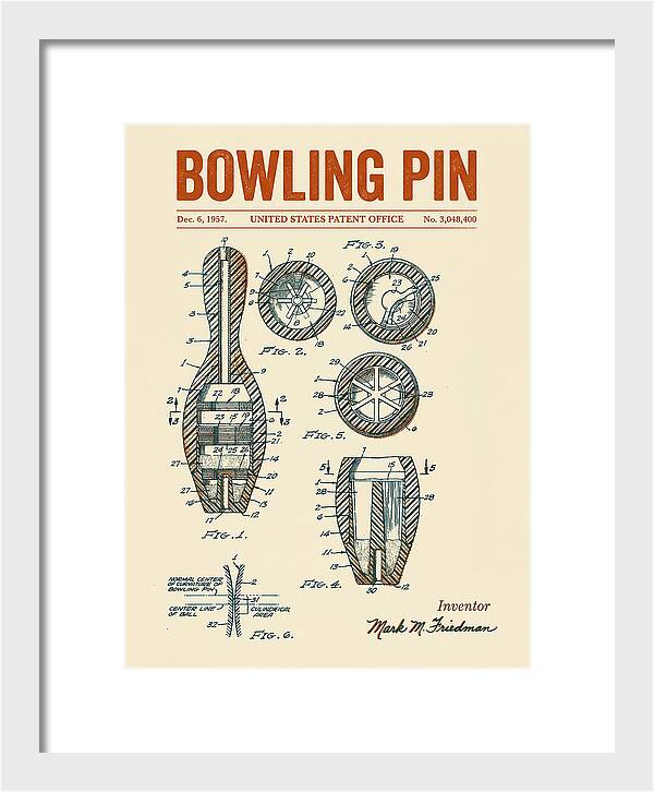 Bowling Pin Retro Patent Us3048400a