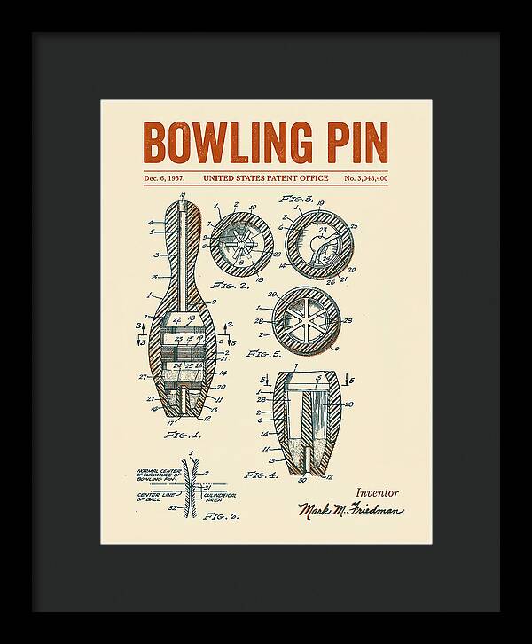 Bowling Pin Retro Patent Us3048400a