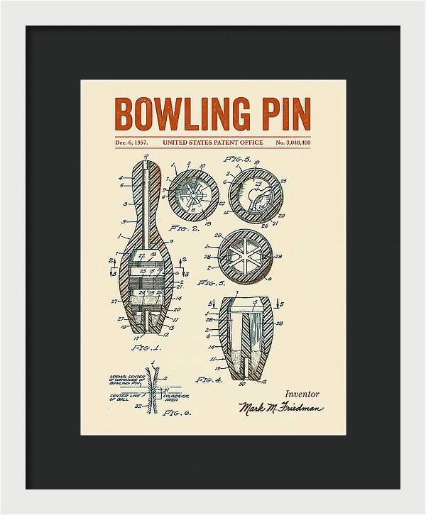 Bowling Pin Retro Patent Us3048400a
