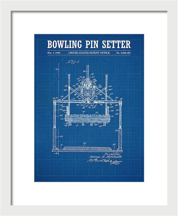 Bowling Pin Setter Blueprint Patent Us2688485a