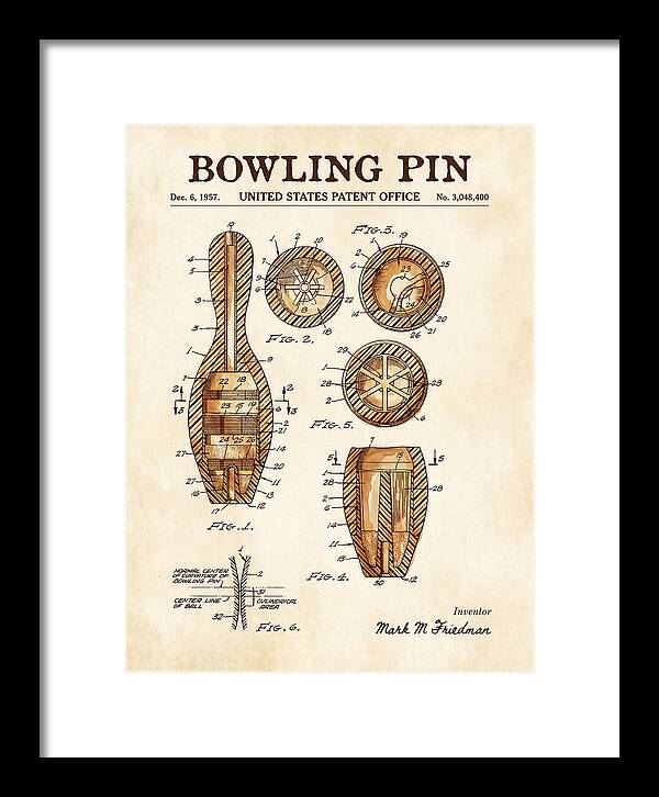 Bowling Pin Watercolor Patent Us3048400a