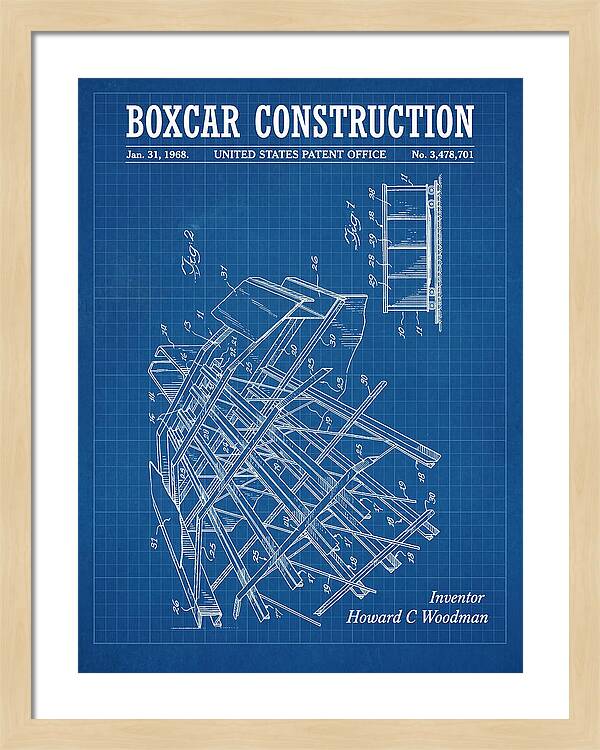 Boxcar Construction Blueprint Patent Us3478701