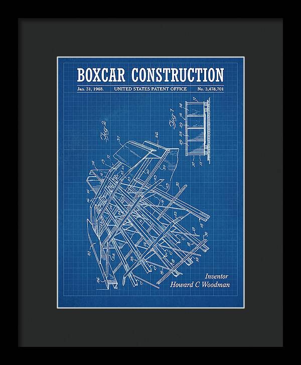 Boxcar Construction Blueprint Patent Us3478701