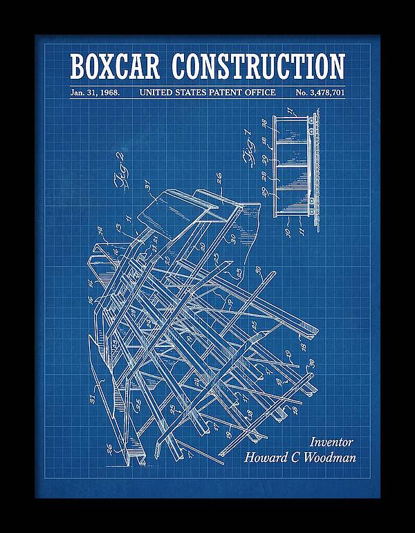 Boxcar Construction Blueprint Patent Us3478701