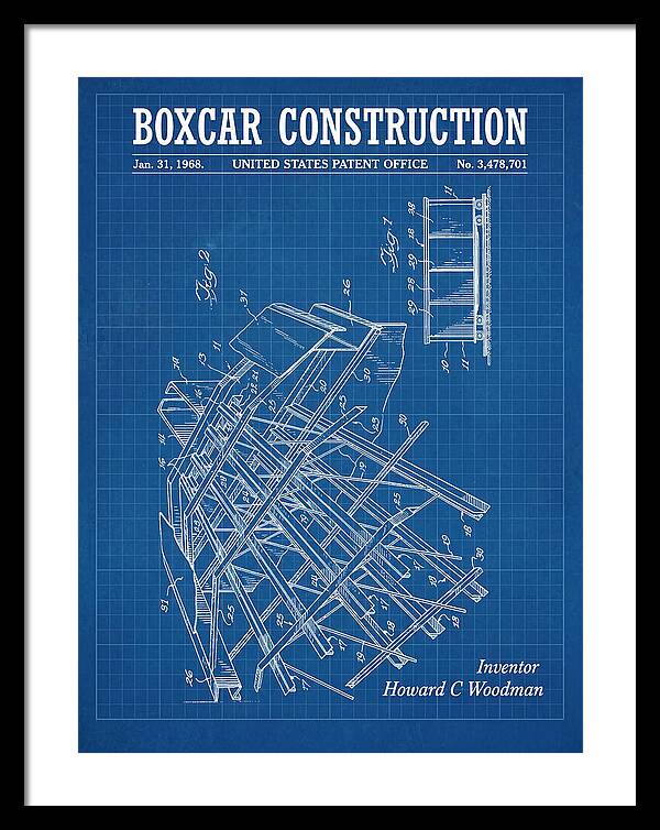 Boxcar Construction Blueprint Patent Us3478701