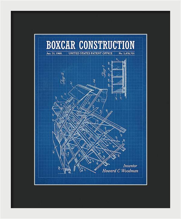 Boxcar Construction Blueprint Patent Us3478701