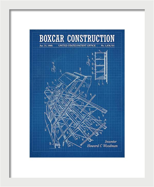 Boxcar Construction Blueprint Patent Us3478701