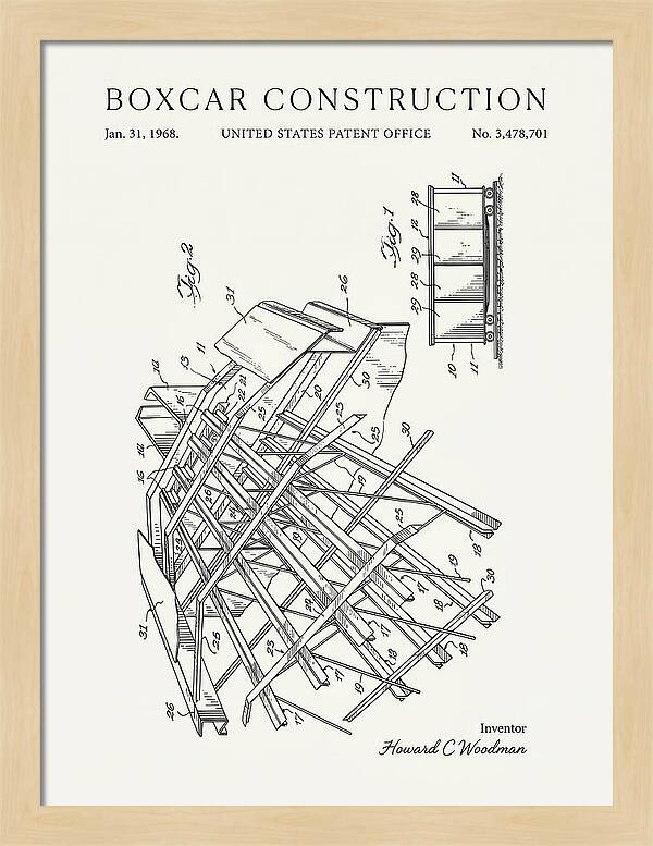 Boxcar Construction Minimalist Patent Us3478701