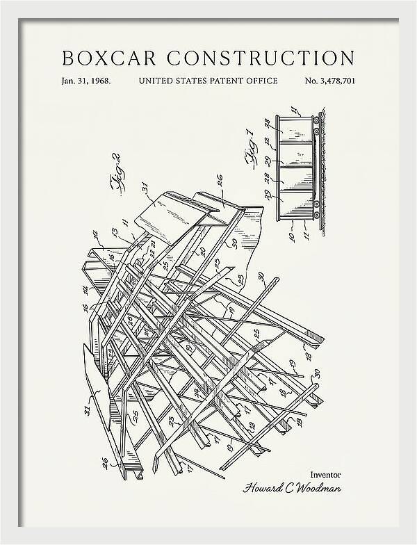 Boxcar Construction Minimalist Patent Us3478701