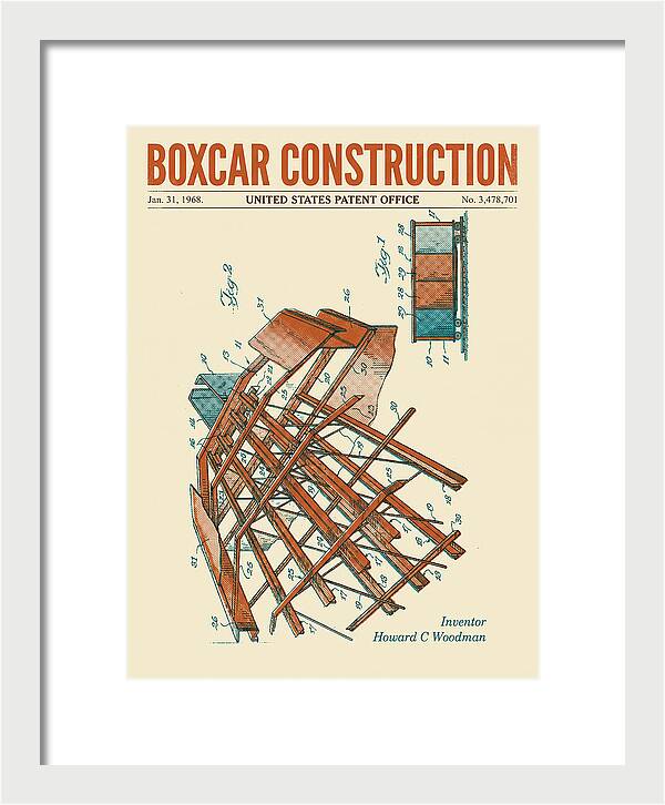 Boxcar Construction Retro Patent Us3478701