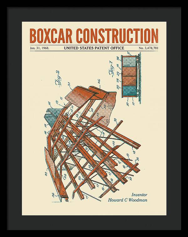 Boxcar Construction Retro Patent Us3478701