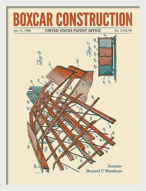 Boxcar Construction Retro Patent Us3478701