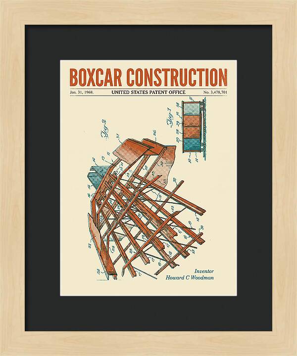 Boxcar Construction Retro Patent Us3478701