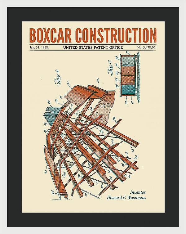 Boxcar Construction Retro Patent Us3478701