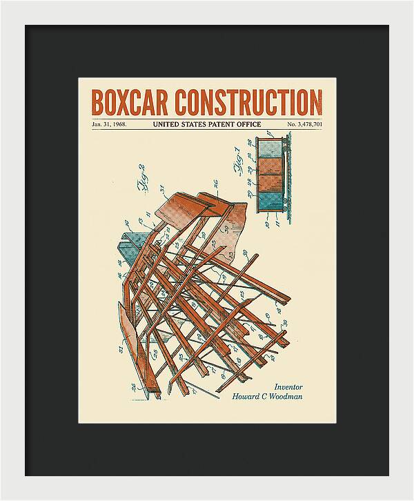 Boxcar Construction Retro Patent Us3478701