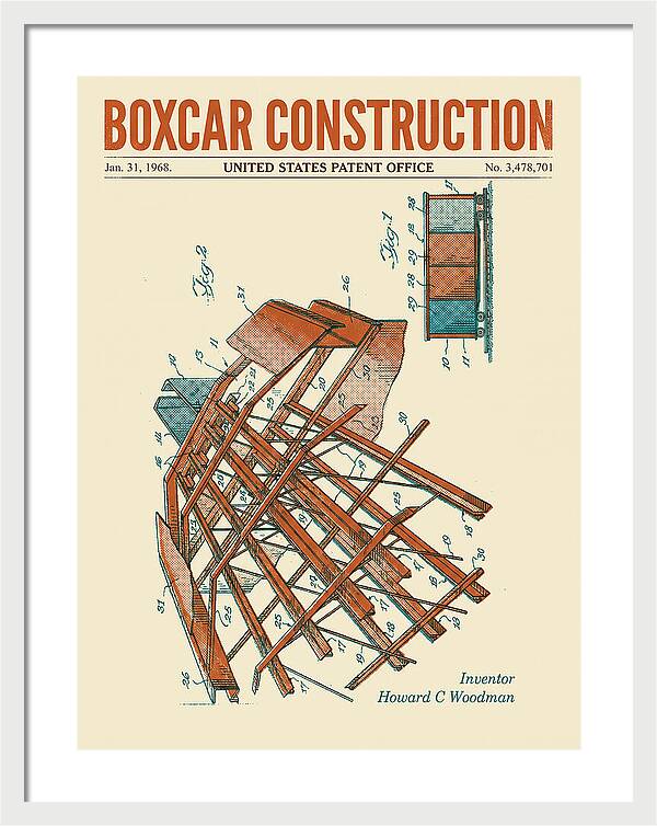 Boxcar Construction Retro Patent Us3478701