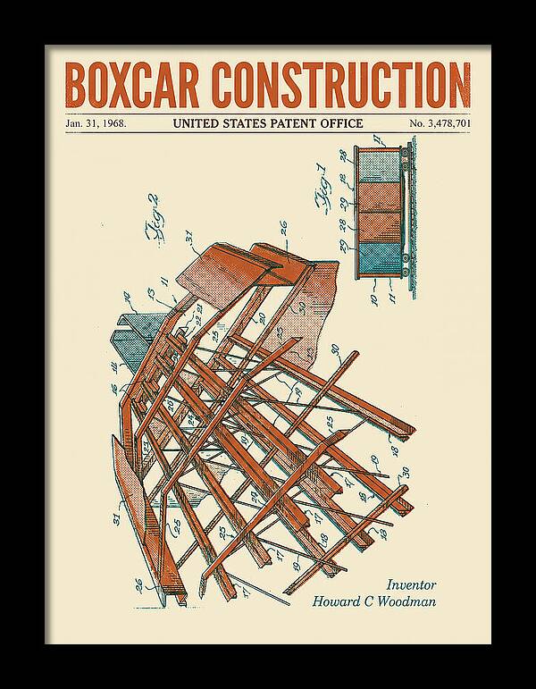Boxcar Construction Retro Patent Us3478701