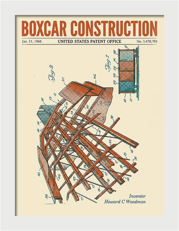 Boxcar Construction Retro Patent Us3478701
