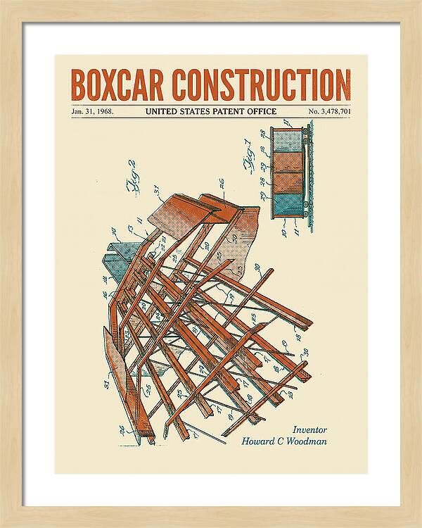 Boxcar Construction Retro Patent Us3478701