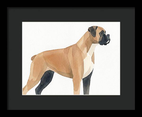 Boxer Dog Minimalist Portrait