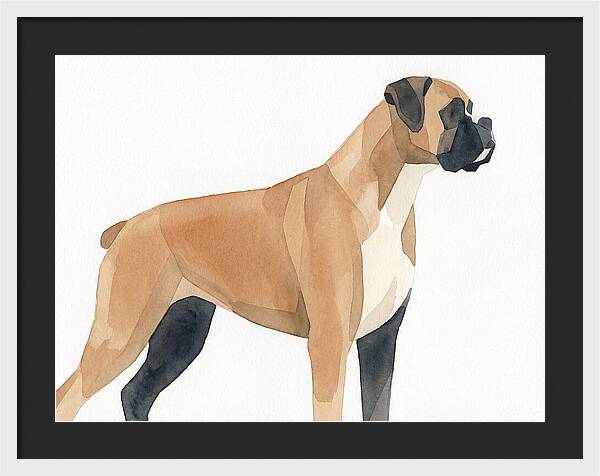 Boxer Dog Minimalist Portrait