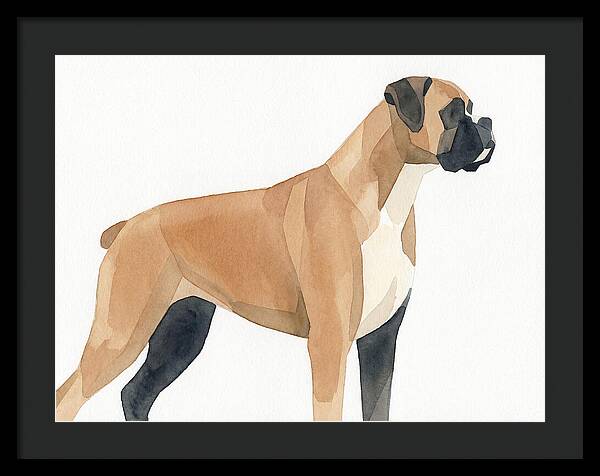 Boxer Dog Minimalist Portrait