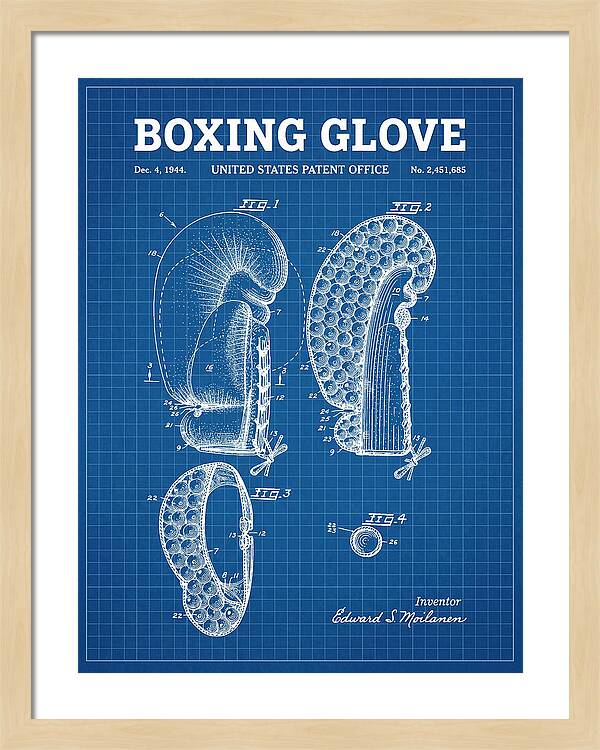 Boxing Glove Blueprint Patent Us2451685a