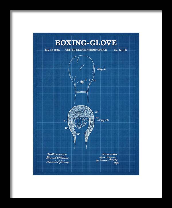Boxing Glove Blueprint Patent Us421447a