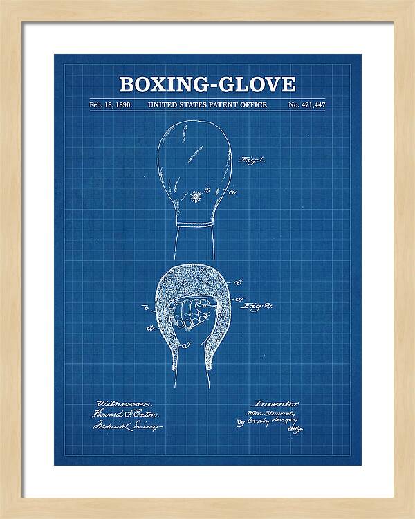 Boxing Glove Blueprint Patent Us421447a