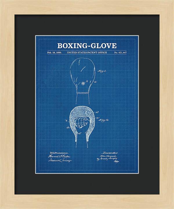 Boxing Glove Blueprint Patent Us421447a